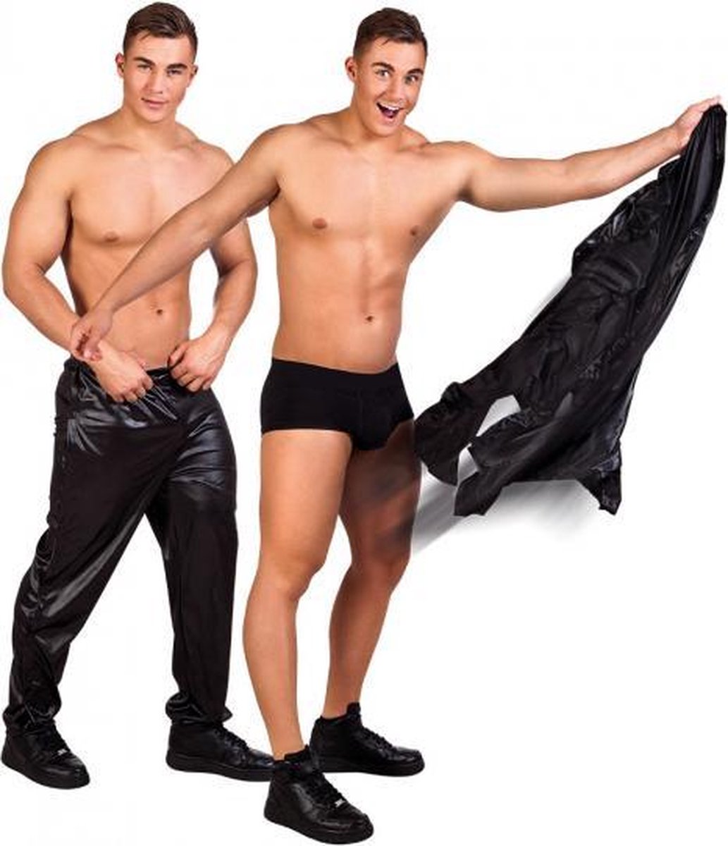 stripperbroek heren 29 cm polyester zwart maat M/L