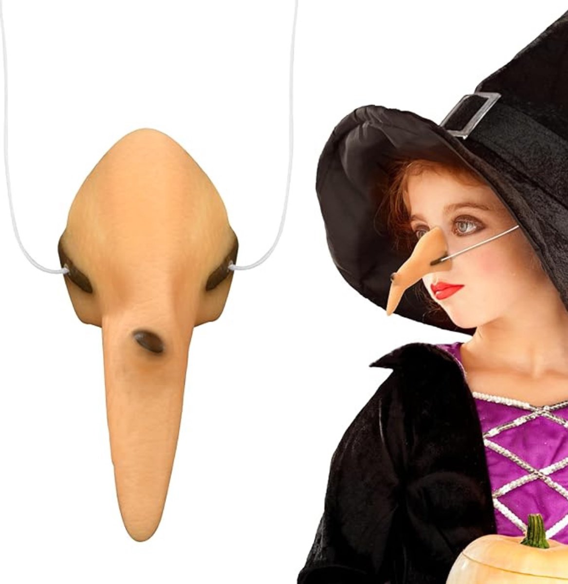 Heksenneus - Neus heks - Nepneus heks - Halloween kostuum - Accessoire verkleedfeest - Carnaval - Griezel neus - Verkleed accessoires - Volwassenen & kinderen