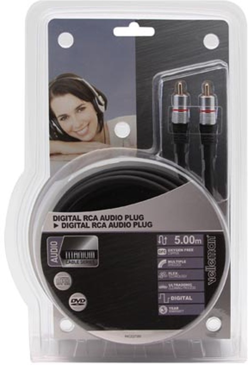 HQ - RCA kabel - 5 meter