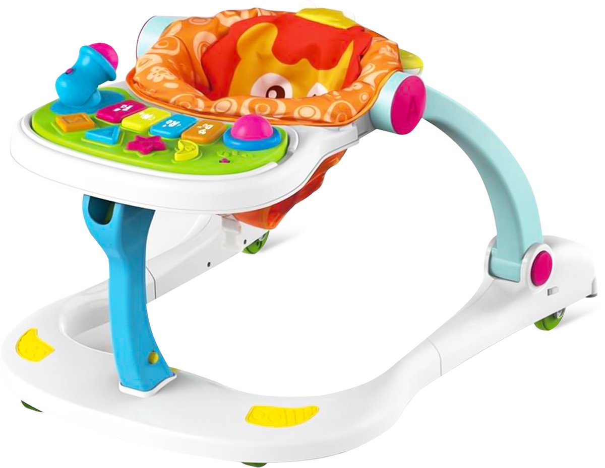   VL-511 Baby Loopstoel – Verstelbare Hoogte & Wielen – Inclusief Speelgedeelte – Veilig & Kleurrijk Design – Geschikt voor 6 tot 36 Maanden