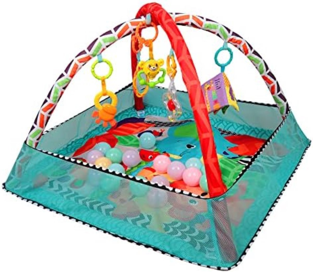 Velox Speelkleed baby met boog- Speelmat met boog - Activiteitenboog - Activiteitenboog voor babys - Blauw