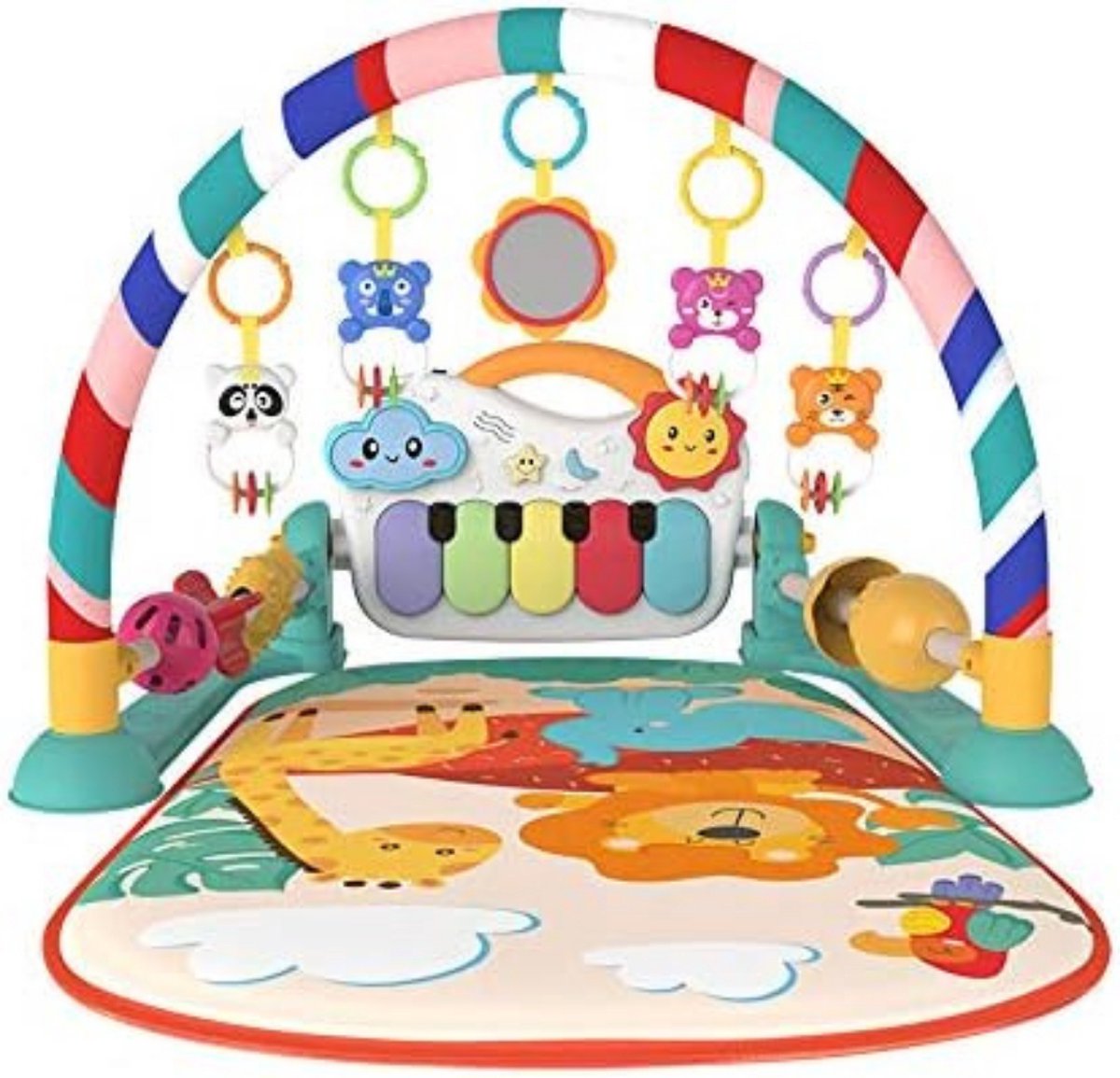 Velox Speelkleed baby met boog- Speelmat met boog - Activiteitenboog - Activiteitenboog voor babys -75 x 60 x 45 cm - 1,16 kg