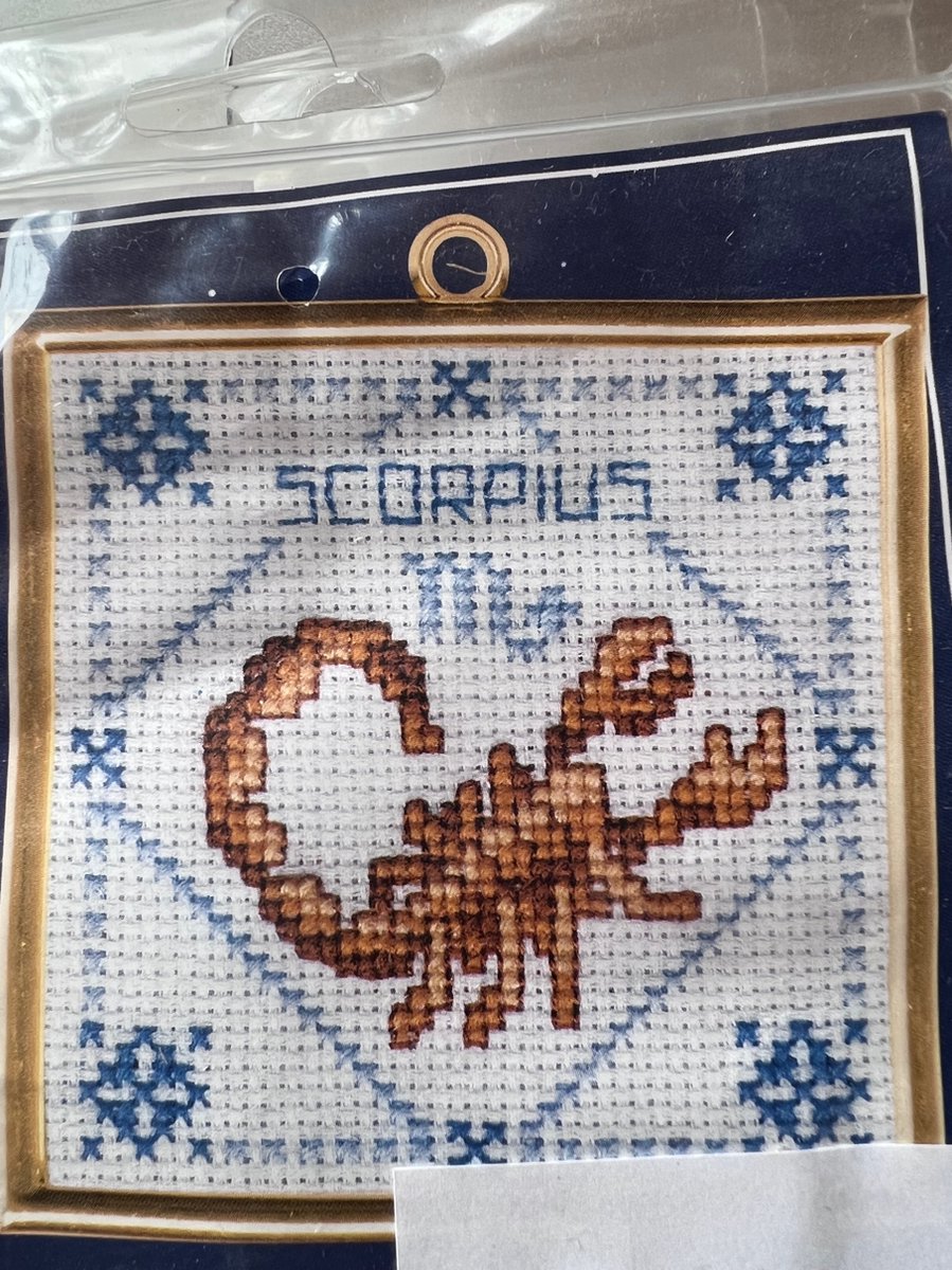 borduurpakket - Sterrenbeelden - Schorpioen - inclusief lijst
