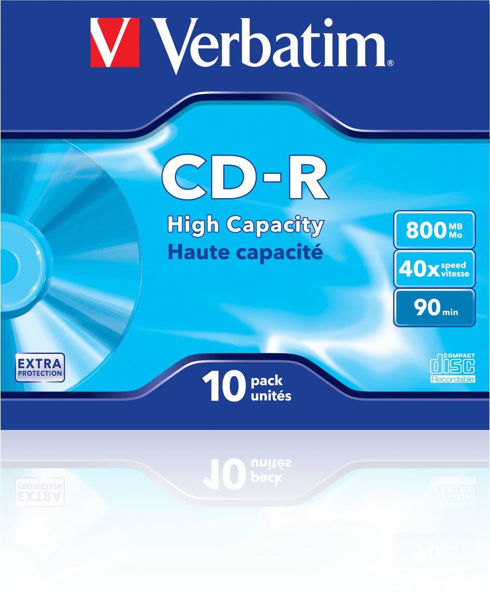 Verbatim 43428 CD-R High Capacity Schijven - 10 Stuks / Jewelcase