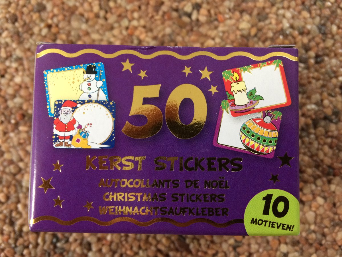50 kerst stickers