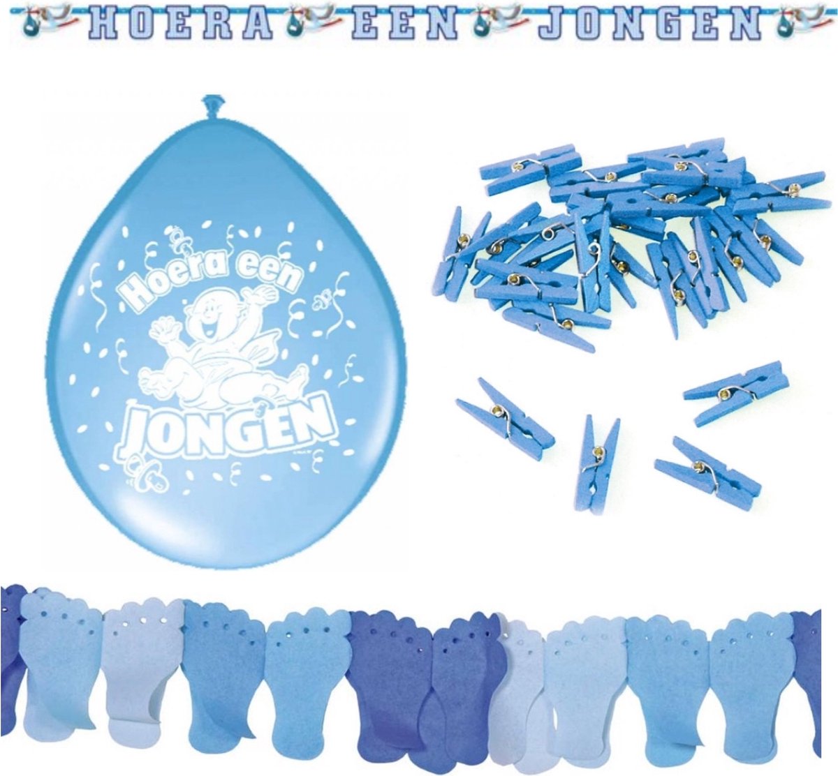 Baby pakket versiering - Geboorte - Babyshower - Gender reveal versiering - Hoera een jongen