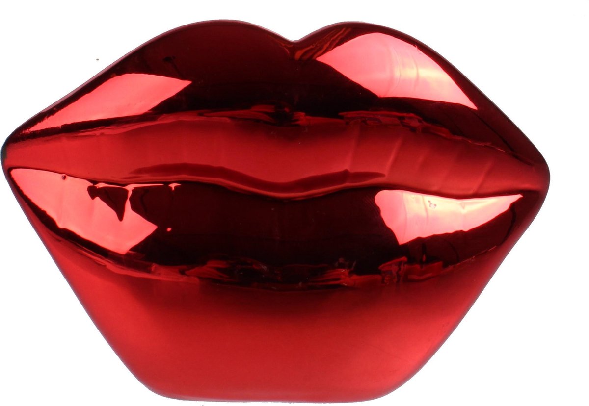 Verhaak Spaarpot Lippen 15 Cm Keramiek Rood