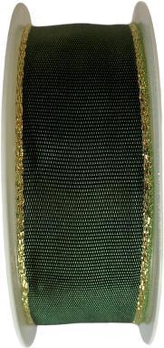 decoratieband unisex 2 meter groen/goud