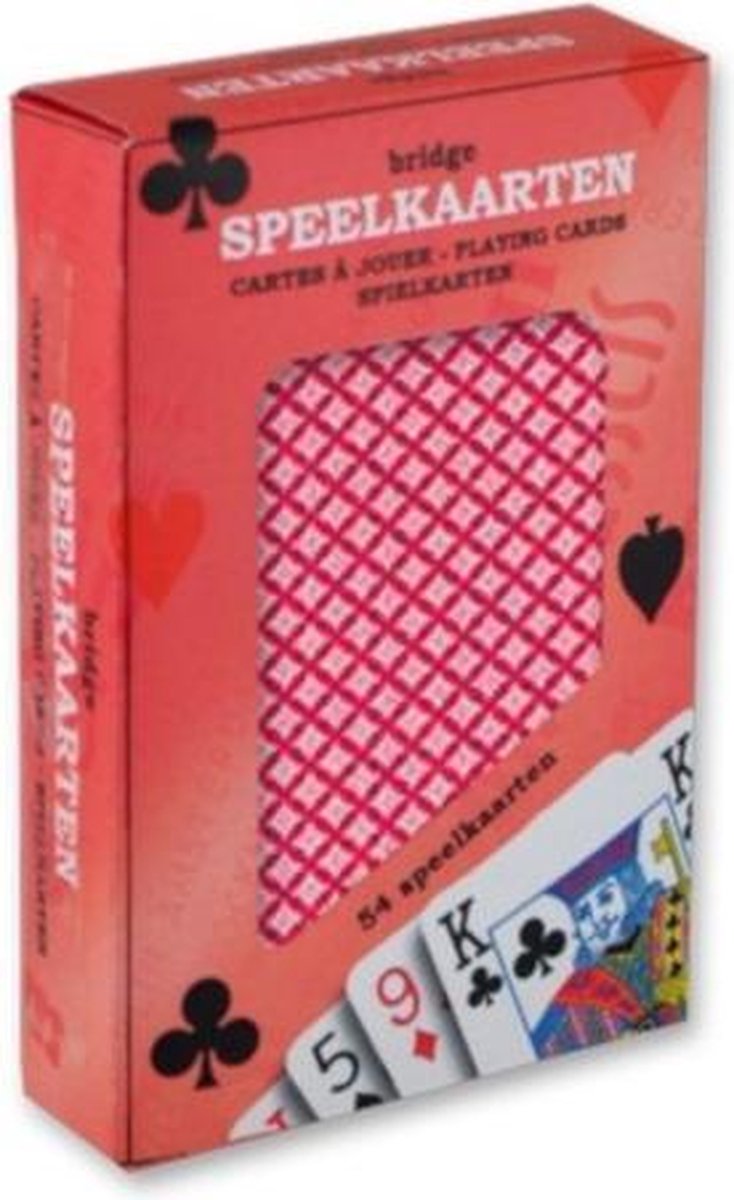 speelkaarten Premium 9 x 6 cm papier rood