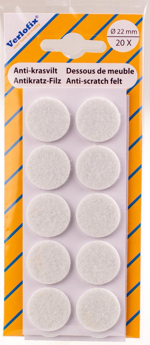   Anti-krasvilt Zelfklevend Diameter 22mm Bruin 20stuks