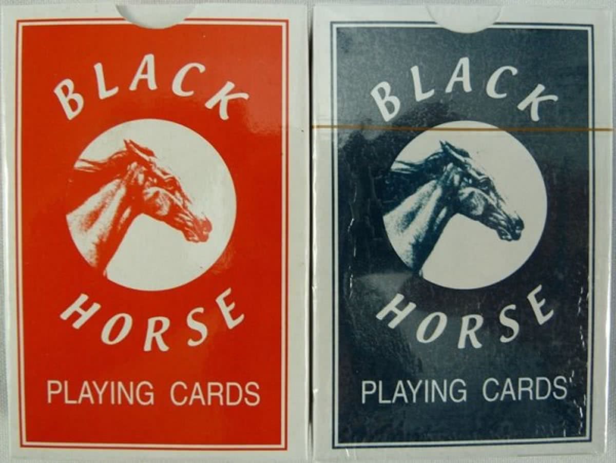 Speelkaarten plastic Black Horse - 10 pakjes