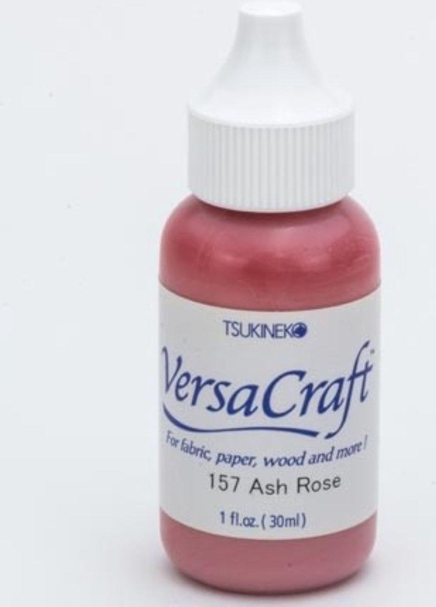 Tsukineko   157 ash rose refill - versa craft stempelinkt navul oud roze 30 ml. - permanente inkt voor stof, papier, hout en meer