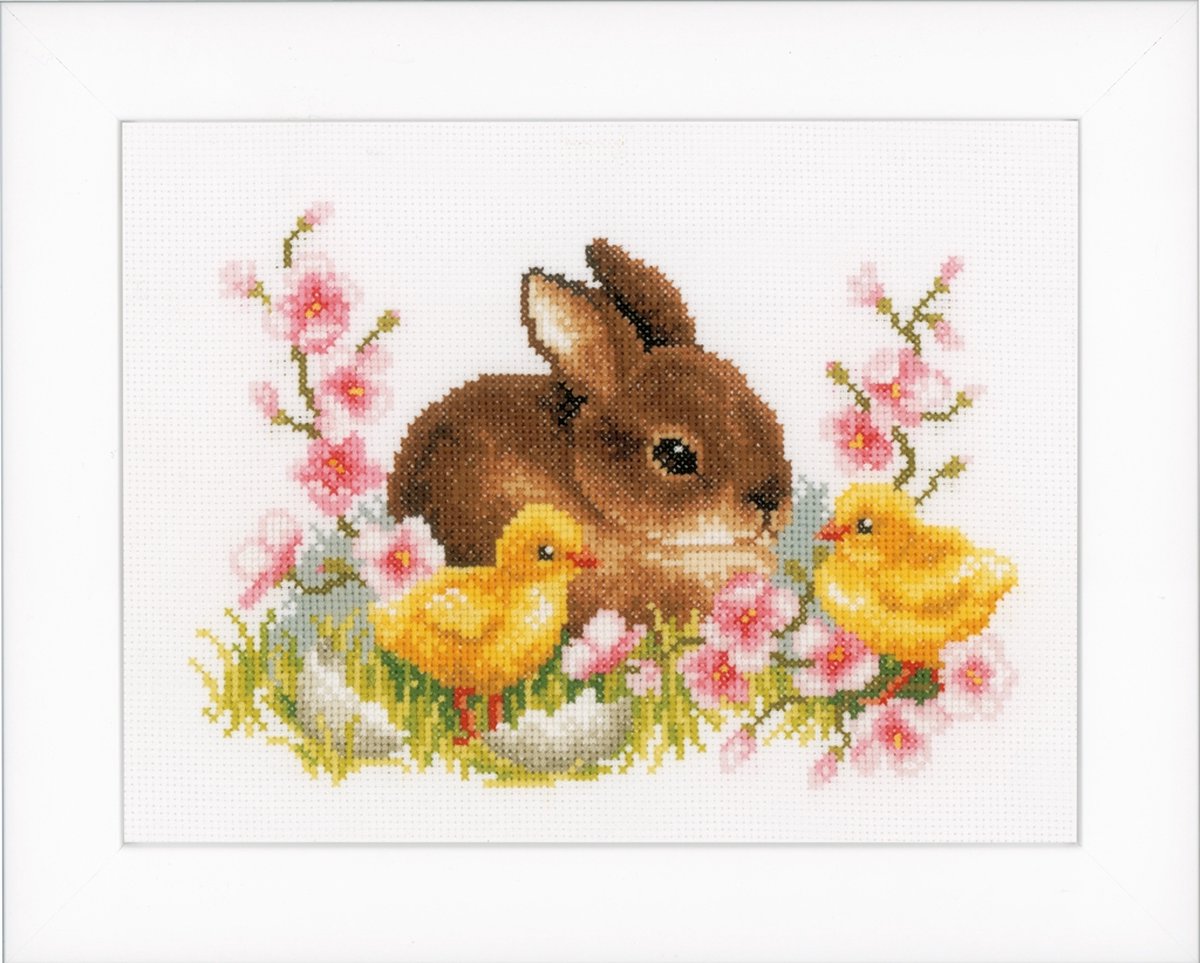 Borduurpakket Paaskuikens met konijn 0145421