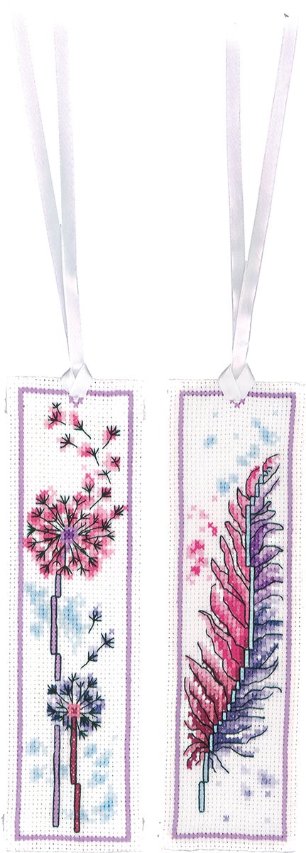 Vervaco - Bladwijzer kit Pluim en pluisjesbloem set van 2 - PN-0206895