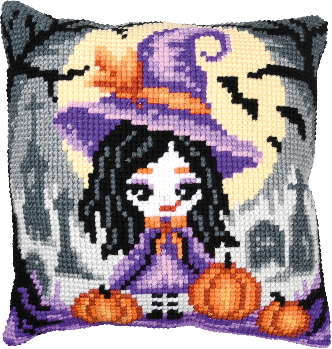 Vervaco - Kruissteekkussen kit Halloweengirl - PN-0207487