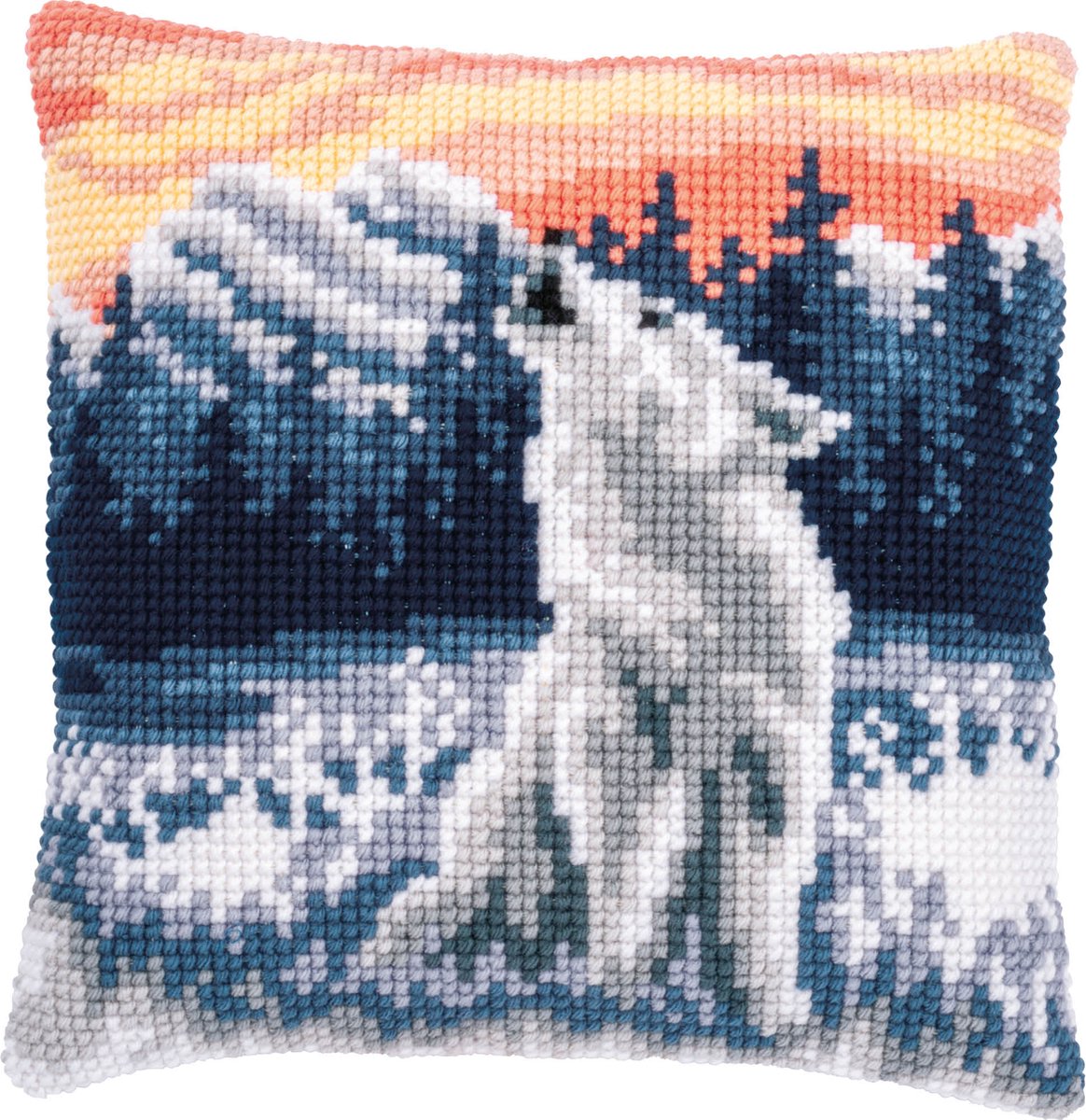 Vervaco - Kruissteekkussen kit Wolf in de winter - PN-0188518