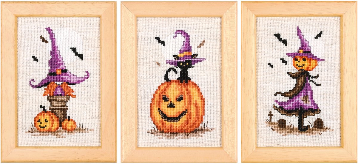 Vervaco - Miniatuur kit Halloween set van 3 - PN-0212820