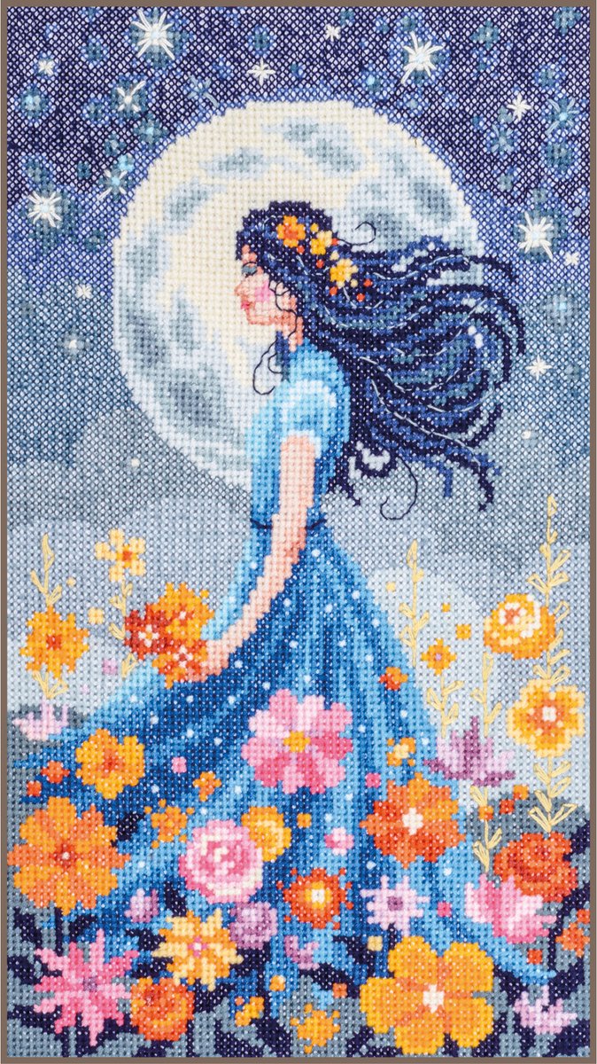 Vervaco - Telpakket kit Meisje met de maan - PN-0212146