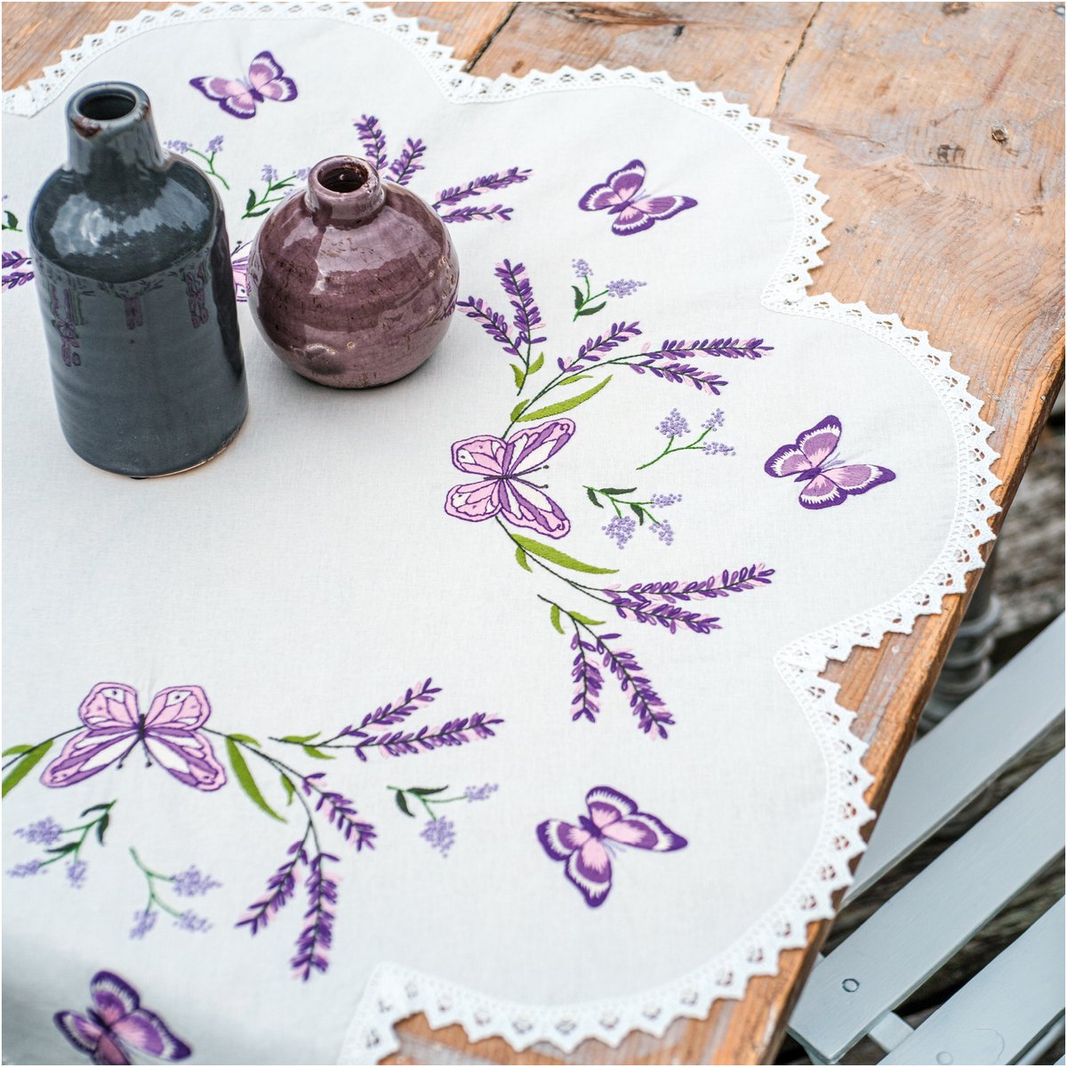 Vervaco - Vorm tafelkleed kit Lavendel - PN-0219165