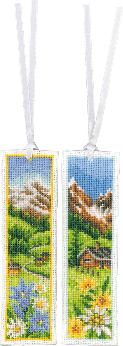 Vervaco Alpenweide set van 2 bladwijzer borduren (pakket) PN-0203228