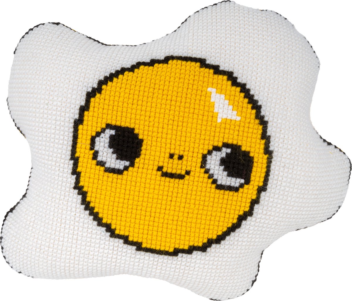 Vervaco Eva Mouton Spiegelei Kruissteekvormkussen pakket met rug PN-0206623