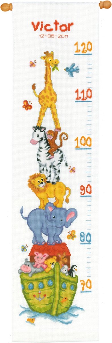 borduurpakket 70.007 ark van noach, groeimeter/meetlat