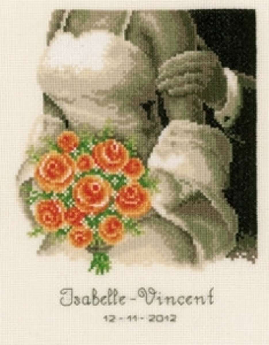 borduurpakket 75.355 huwelijkbloemen