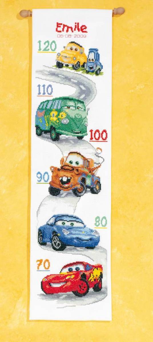 borduurpakket PN0014800 cars, groeimeter/meetlat