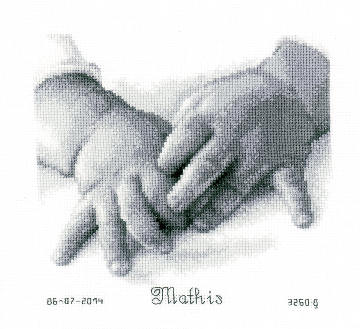 borduurpakket PN0150172 babyhandjes, geboorte