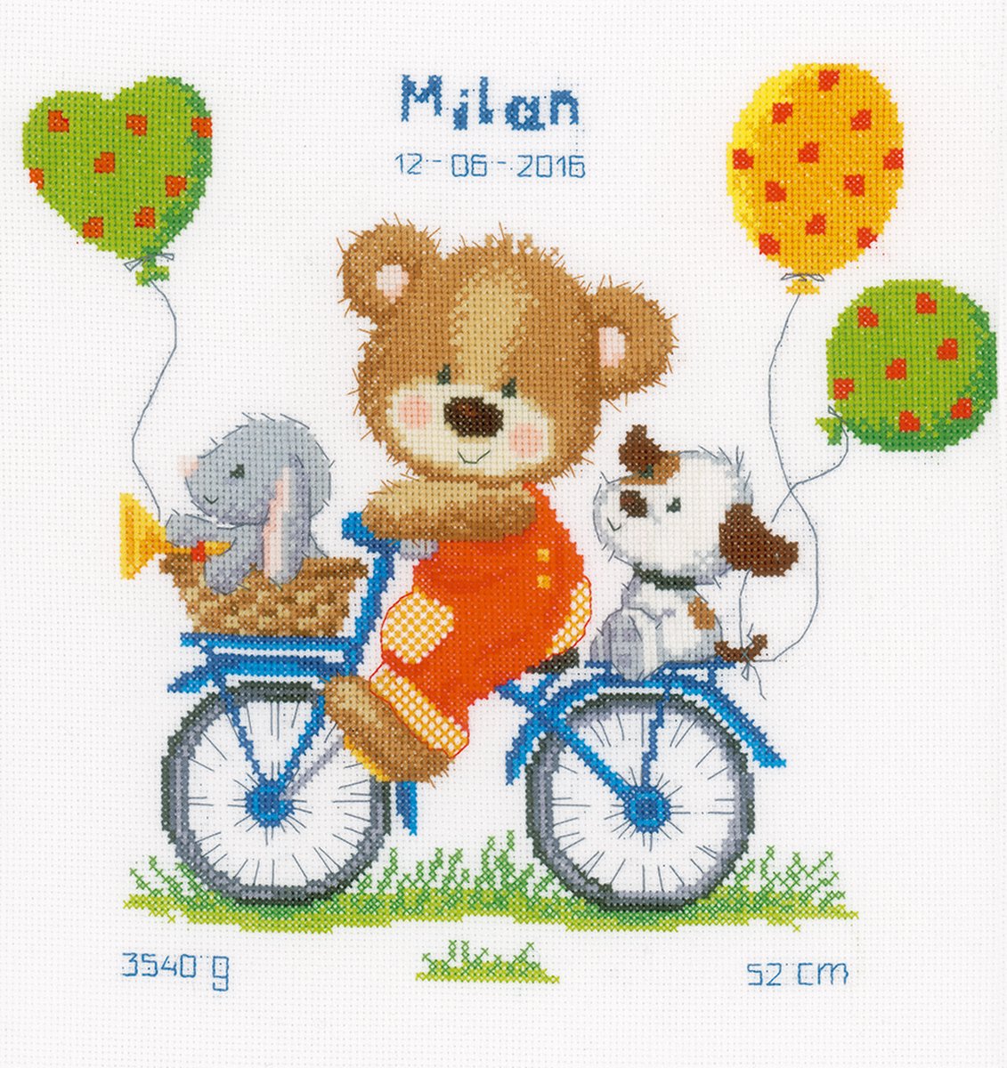 borduurpakket PN0156359 op de fiets, geboorte