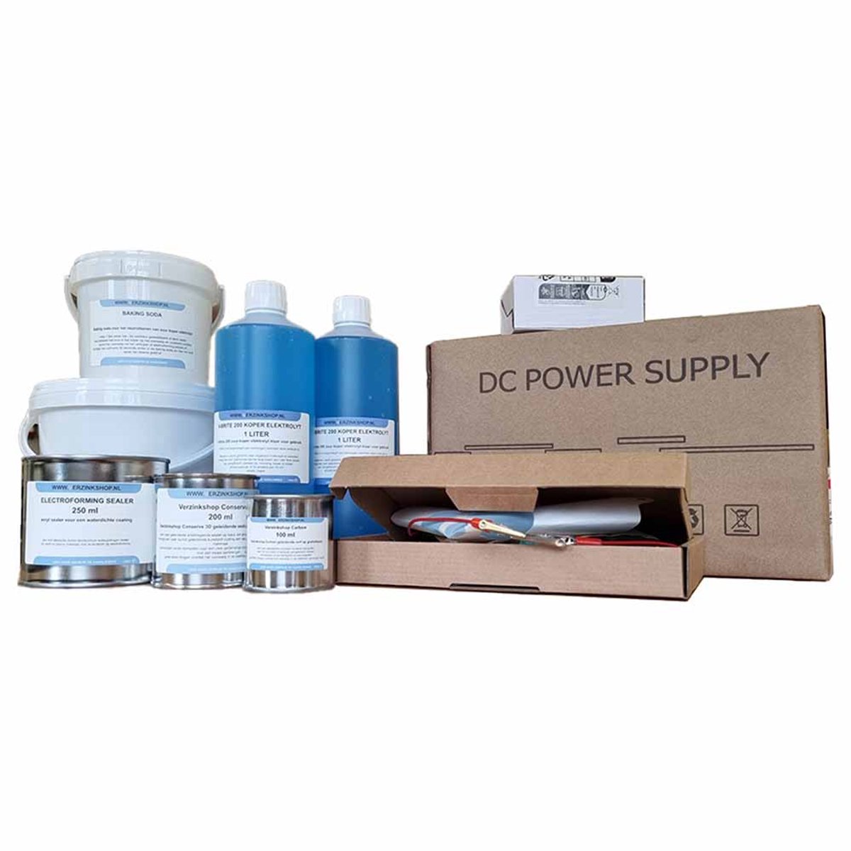 Organisch Materiaal Electroforming Kit Koper - 12 liter zonder voeding