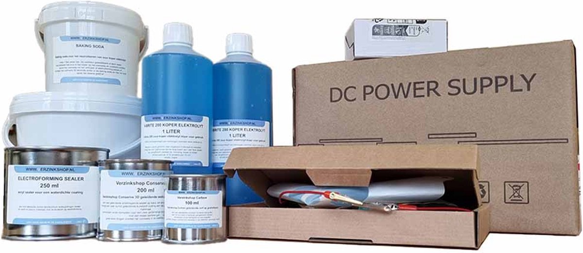 Organisch Materiaal Electroforming Kit Koper - 6 liter , zonder voeding