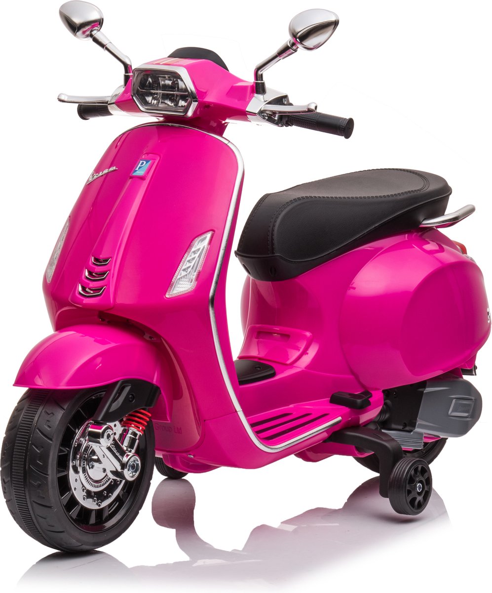 Elektrische kinder   Sprint 12 volt elektrische kinderscooter met muziek, AUX en USB (Roze)