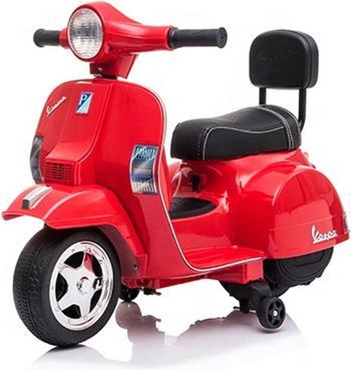 Mini vespa elektrische kinderscooter rood