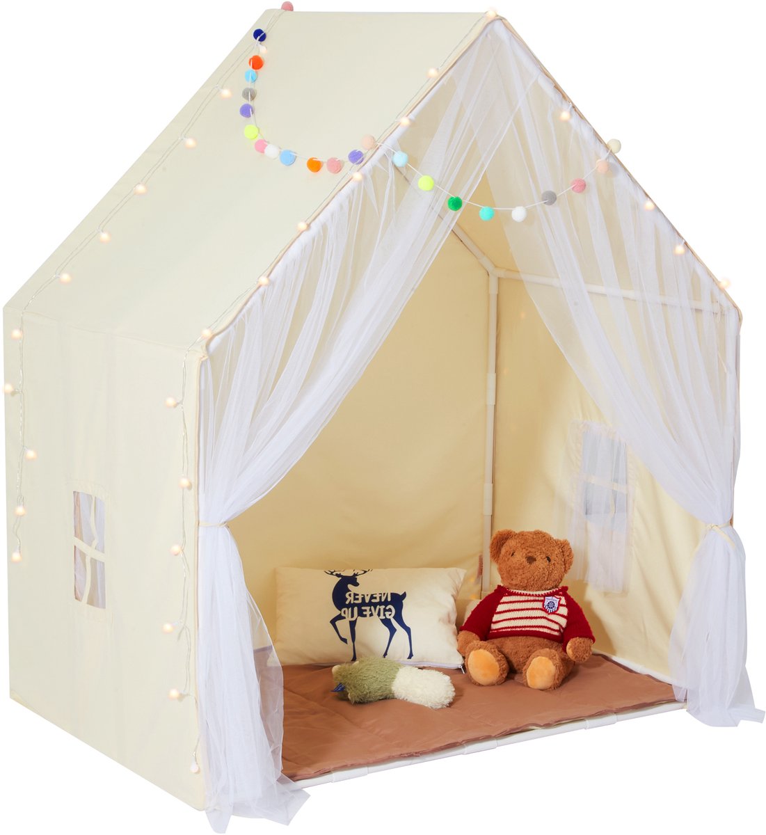 VEVOR Speeltent Kindertent 1-5 jaar Peutertent Lamp Speelhuis