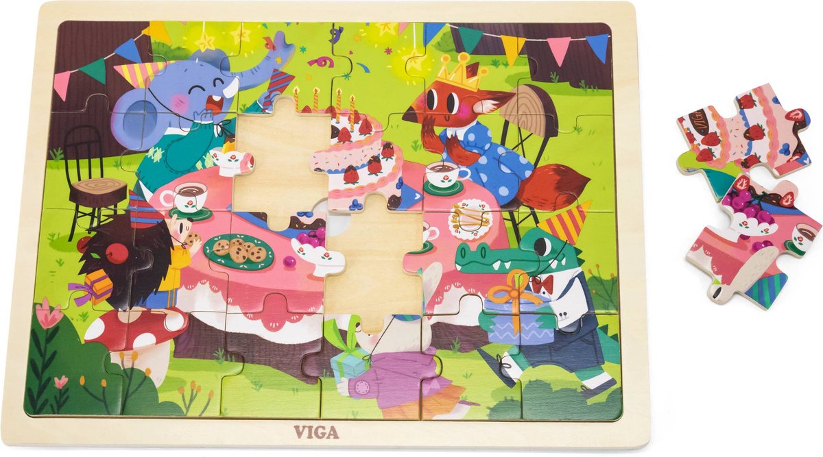 24pc Wooden Puzzle - Various (3Y+)