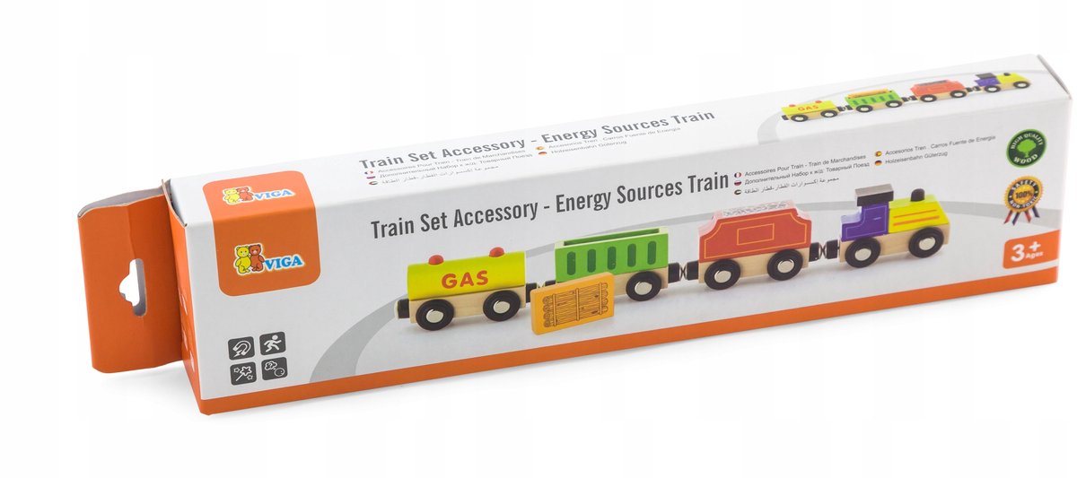 Houten Magneet Trein Set Viga - Educatief Speelgoed voor Kinderen