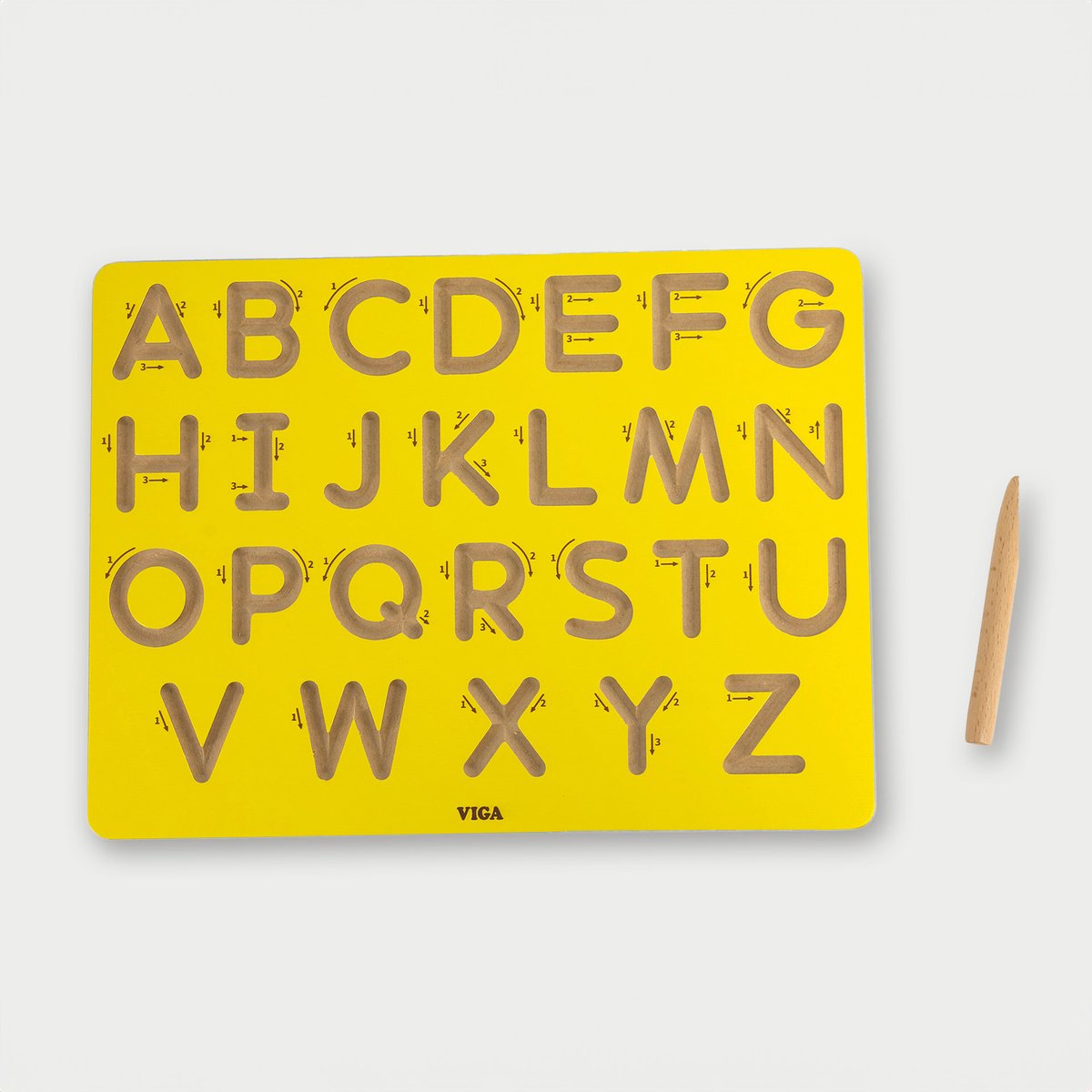 Viga Toys educatief hoofdletters traceerbord - leren schrijven.