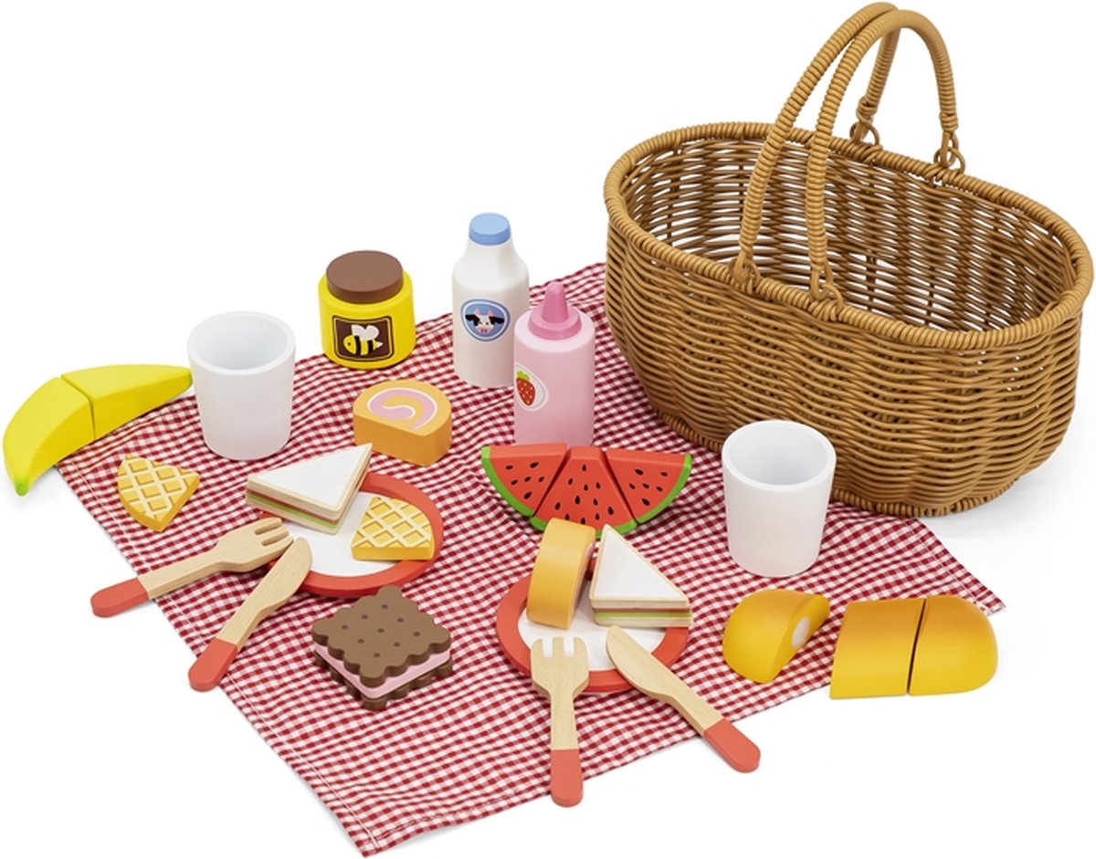 Vigatoys Picknickmand met 27-dlg. Accessoireset