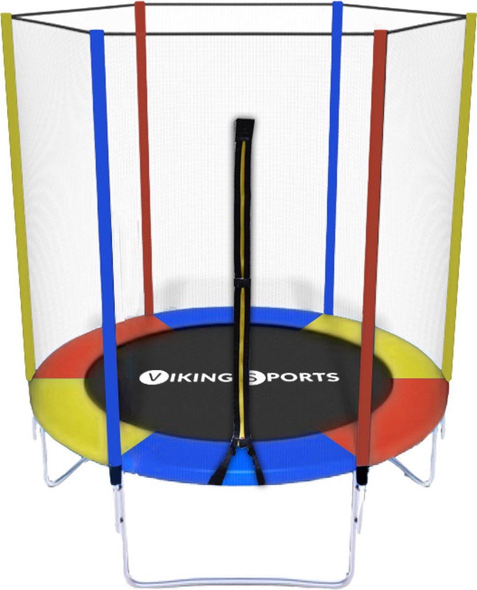 Trampoline - 183 cm - met veiligheidsnet - regenboog