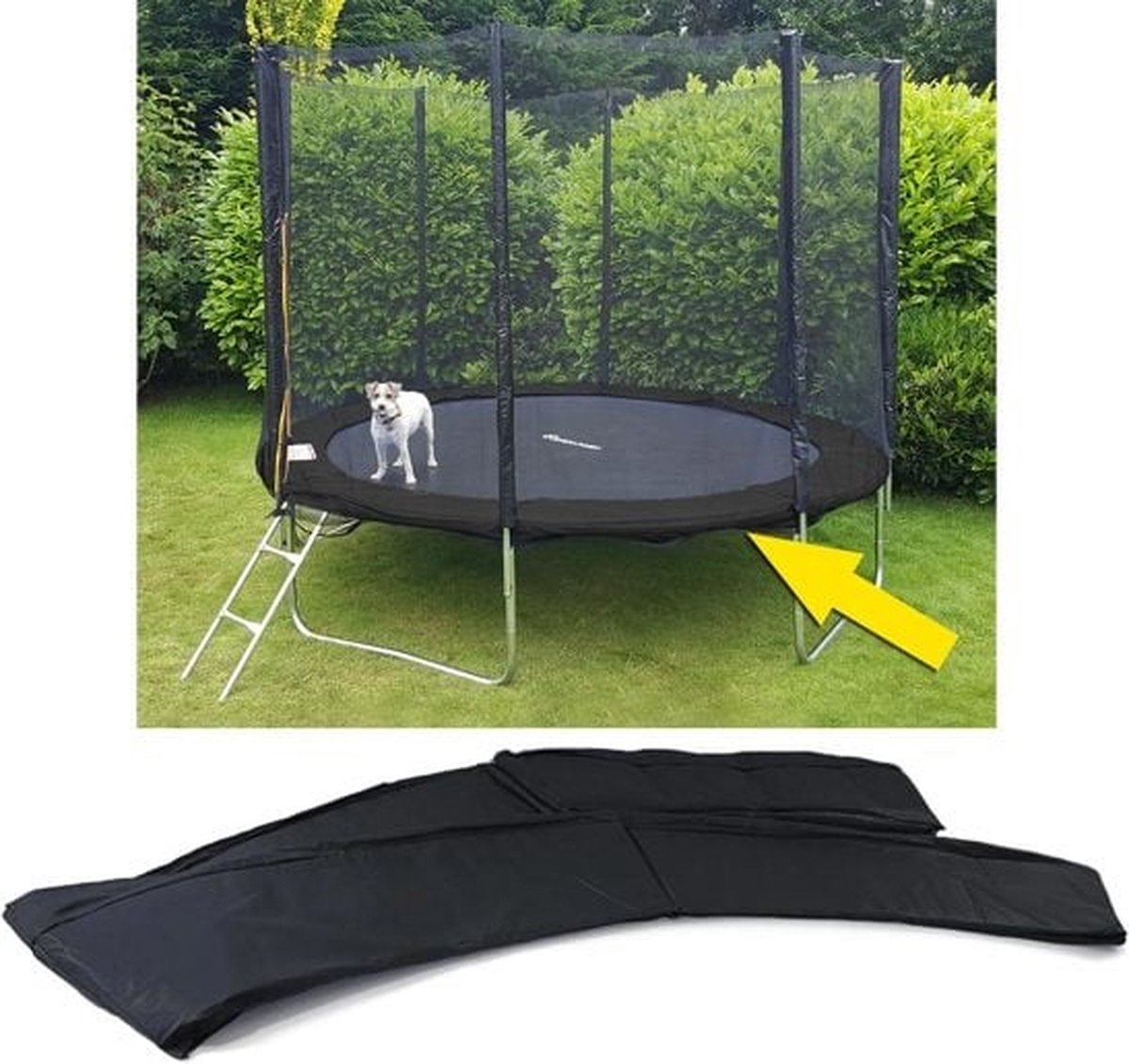   - Trampoline rand - 244 cm - pvc - zwart