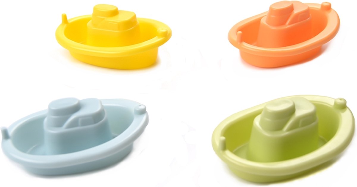 Viking Toys Ecoline - Set van 4 mini bootjes