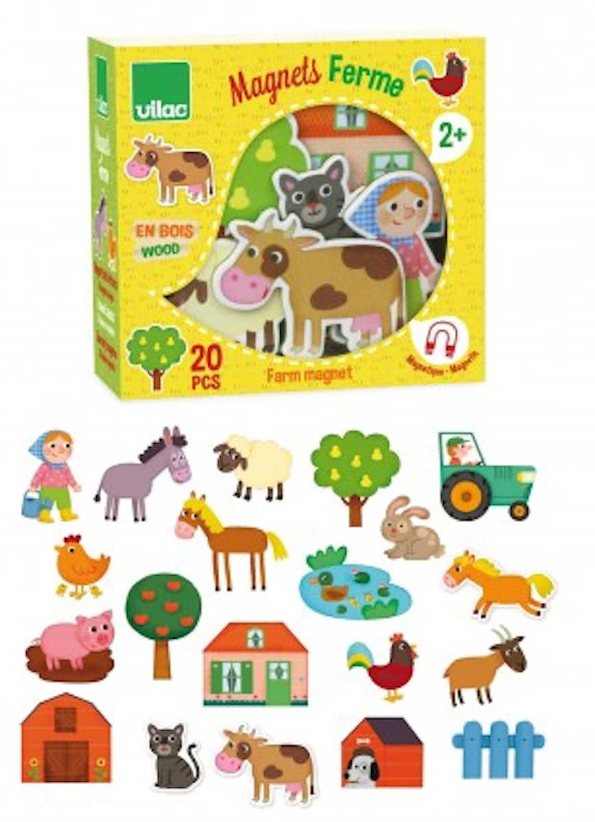 Magneten speelgoed op de boerderij van hout - VILAC