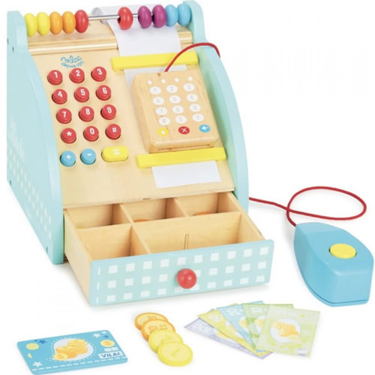 Vilac houten kassa speelgoedset - 25-delig