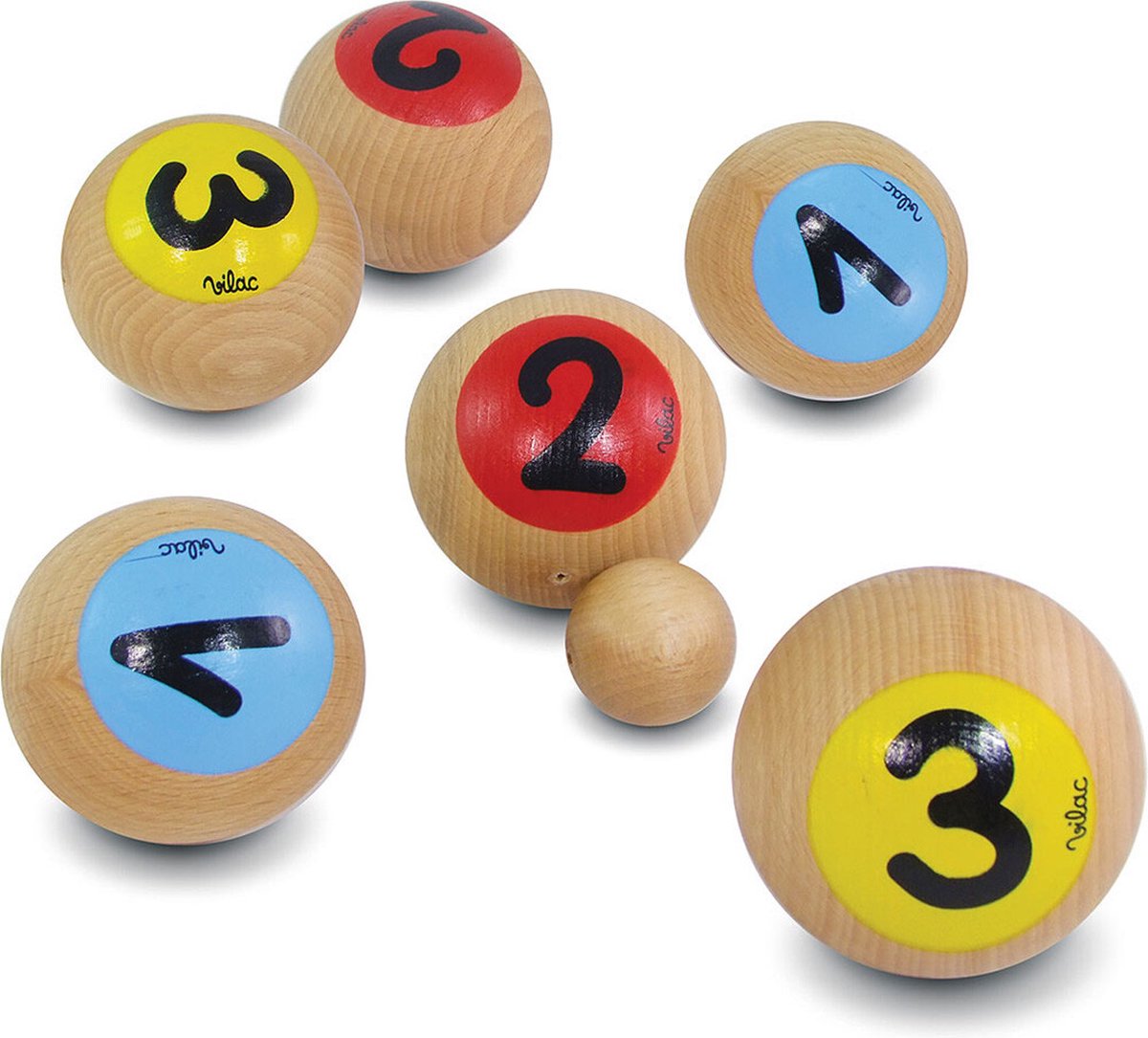 Vilac set jeu de boules in katoenen zak
