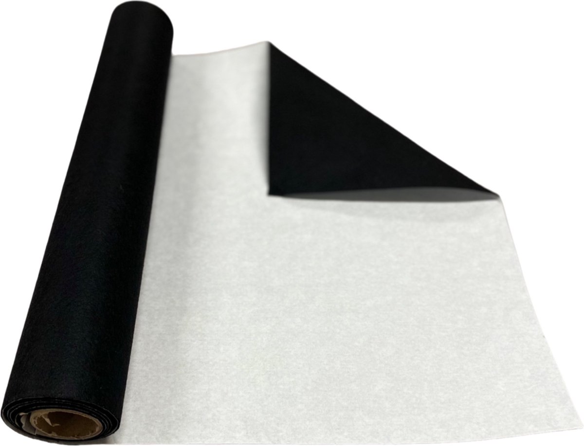 Plakvilt Zelfklevend - vilt 1mm dik - 43 x 120 cm - Zwart