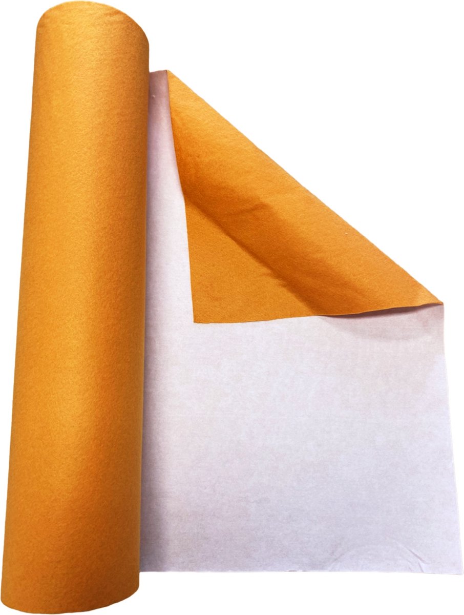 Plakvilt Zelfklevend - vilt 1mm dik - Circa 40 x 120 cm - Saffraan