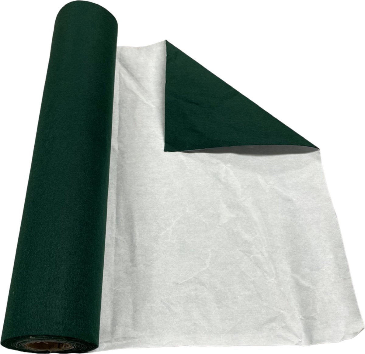Plakvilt Zelfklevend - vilt 1mm dik - Circa 43 x 120 cm - Donker Groen
