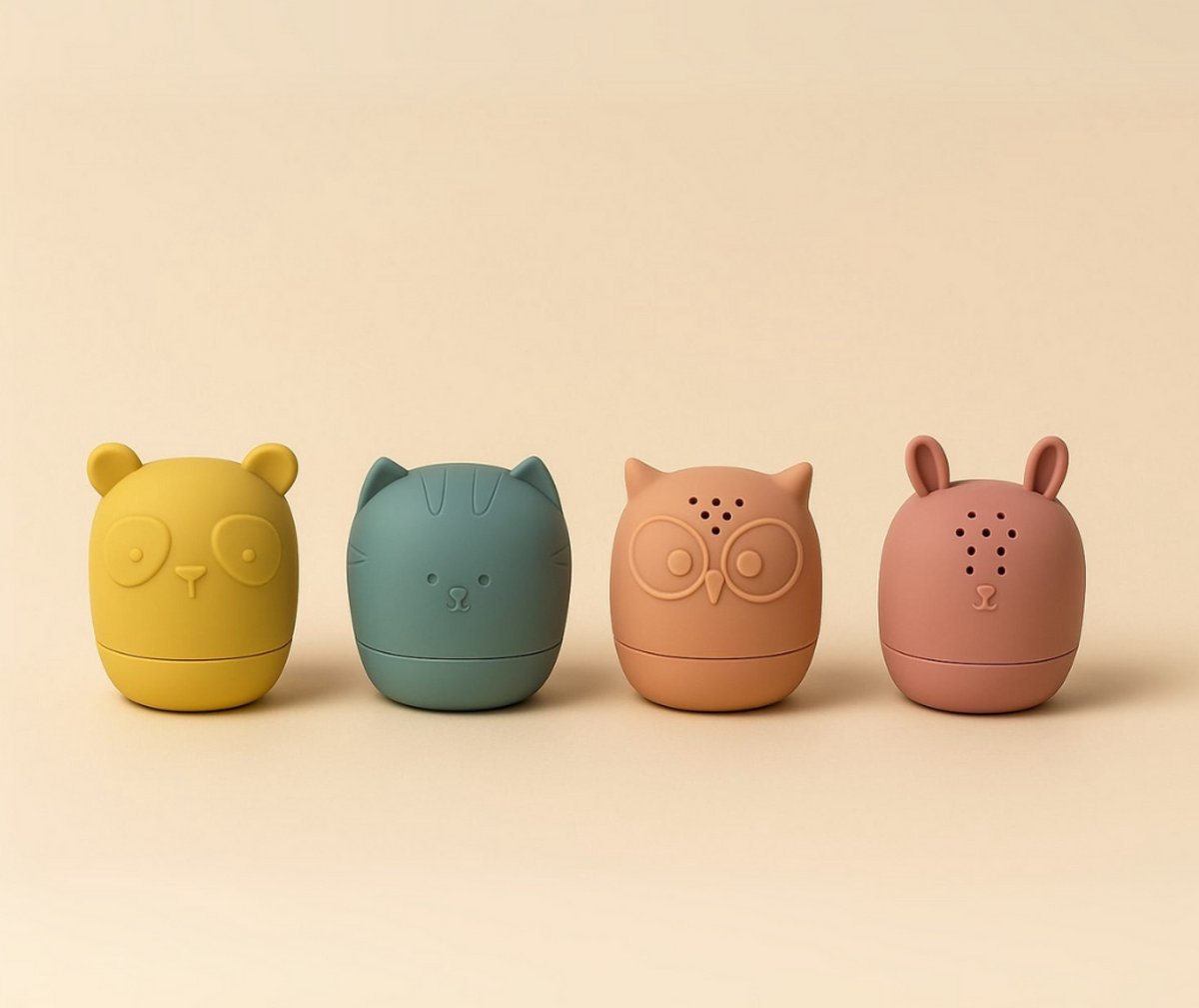 Bad Speelgoed - Badspeeltjes - Set Van 4 Waterspuitende Diertjes - Eenvoudig Te Reinigen -VintaToys