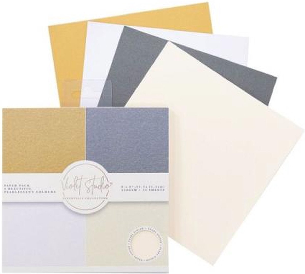 Violet Studio - Essential Collection - Paperpad 15x15 cm - Parelmoer